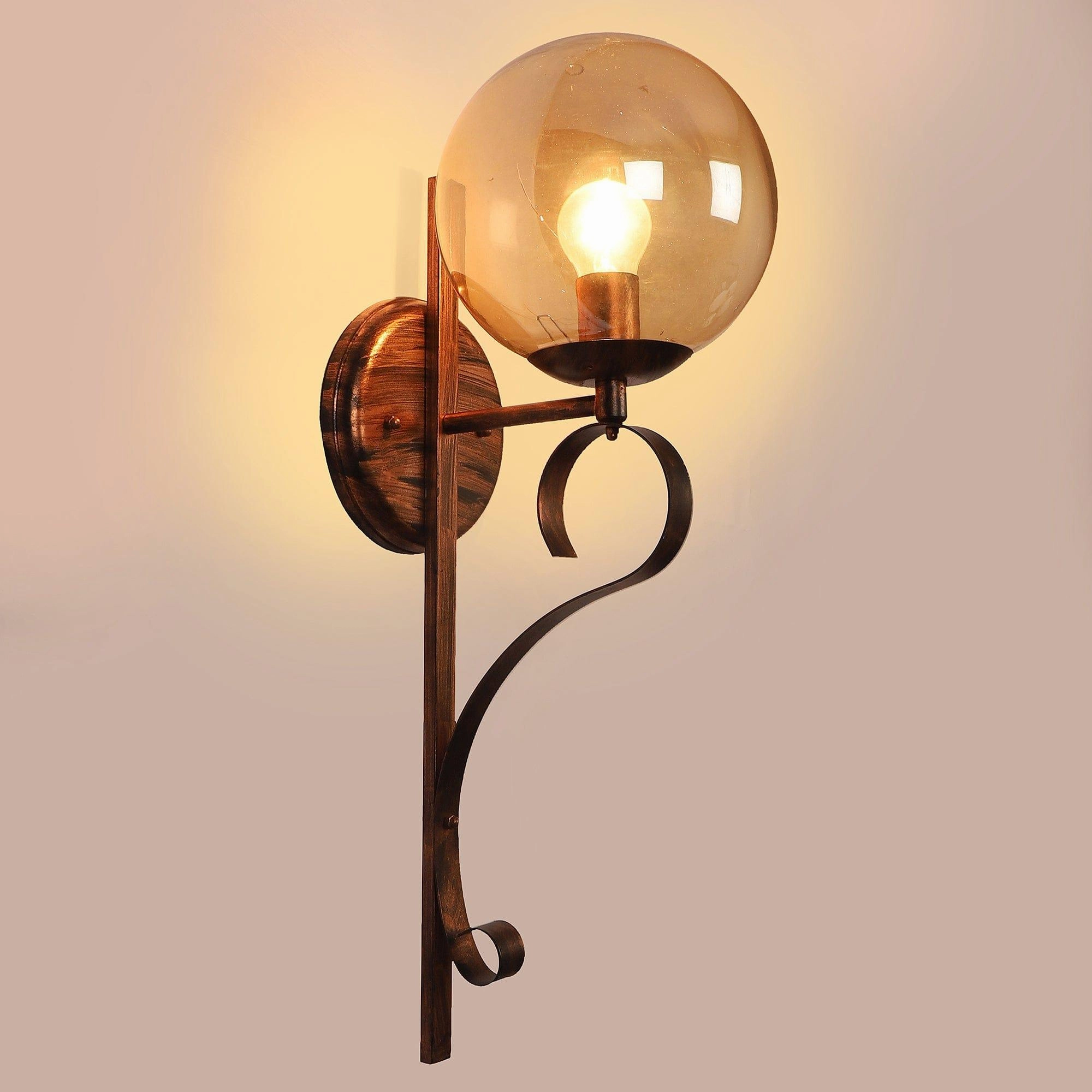 Antique Copper And Gold Iron Wall Lights