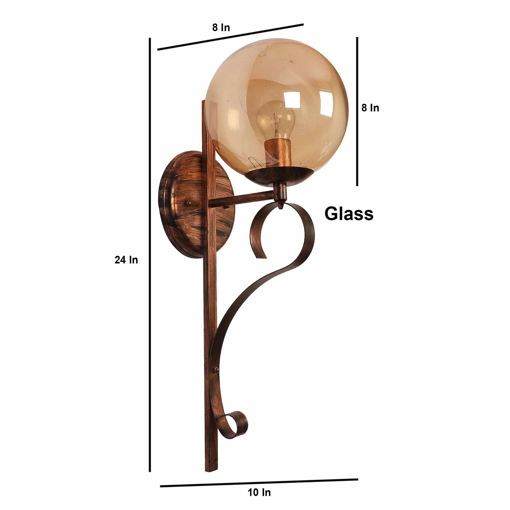 Antique Copper And Gold Iron Wall Lights