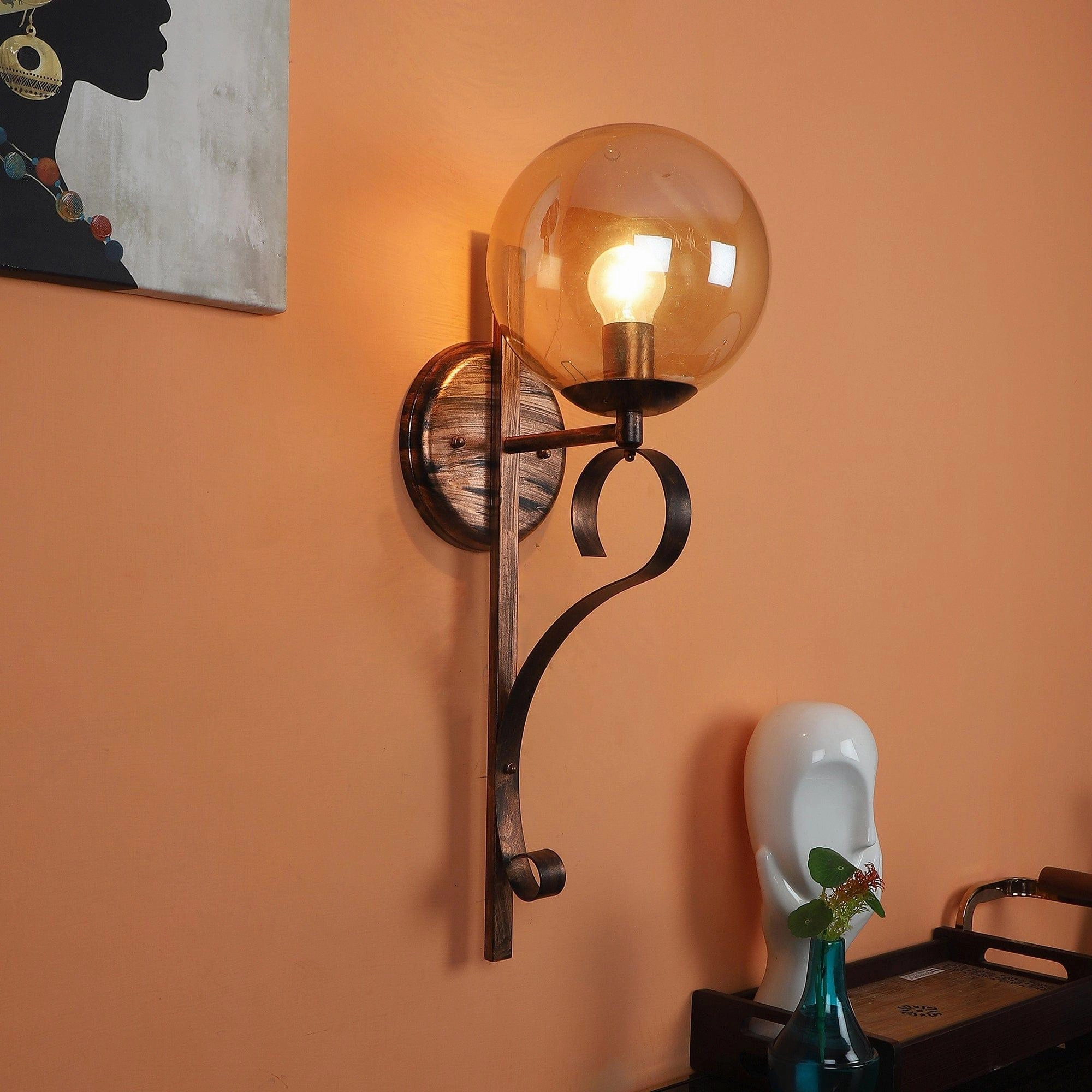 Antique Copper And Gold Iron Wall Lights decorative ceiling fixture
