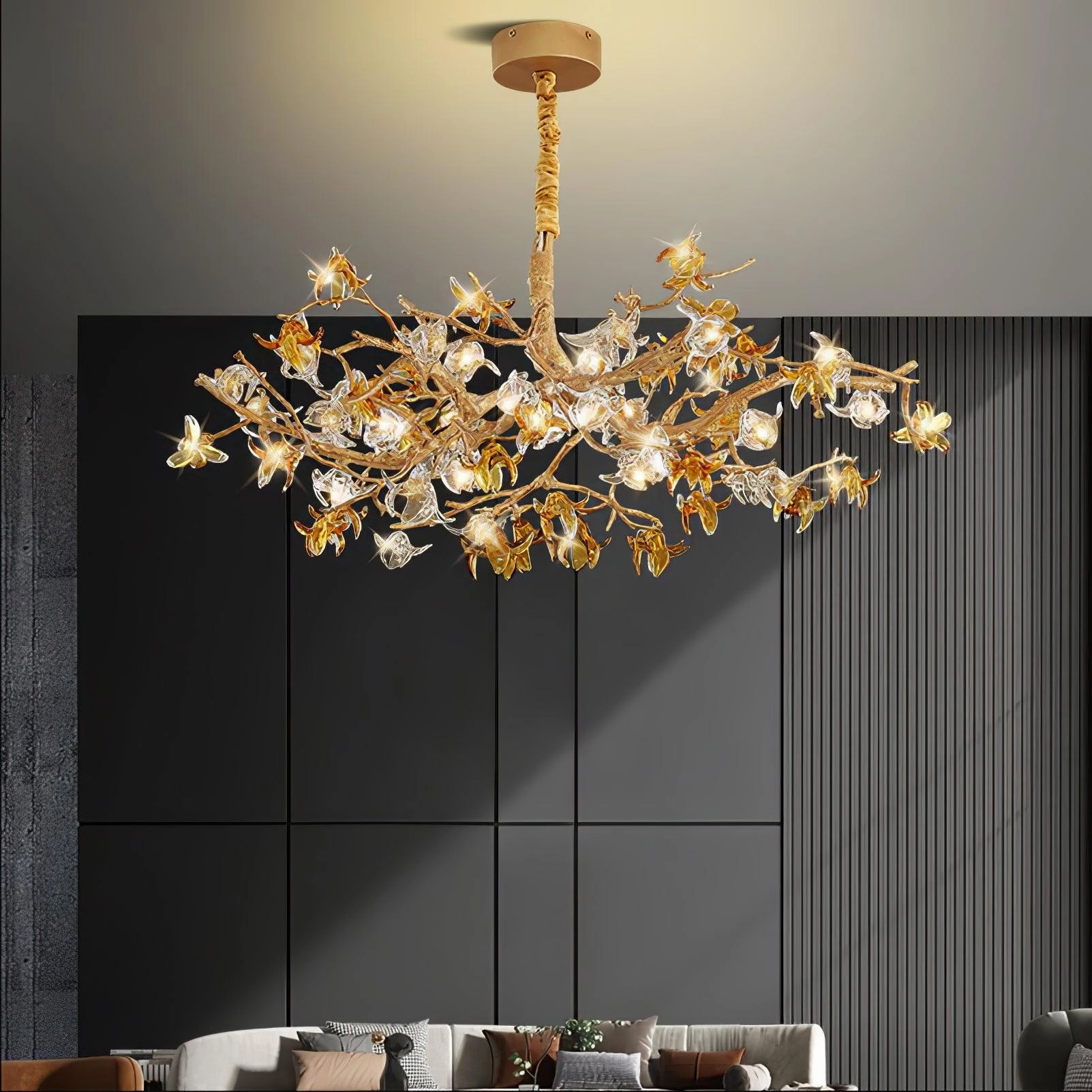 Aosta Brass Branch Chandelier