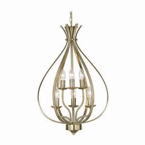 Araba 6 Light Antique Brass Pendant Ceiling Light white ceiling lamp