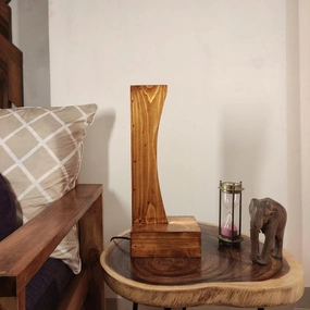 Arc Brown Wooden LED Table Lamp (BULB NOT INCLUDED) decorative ceiling fixture