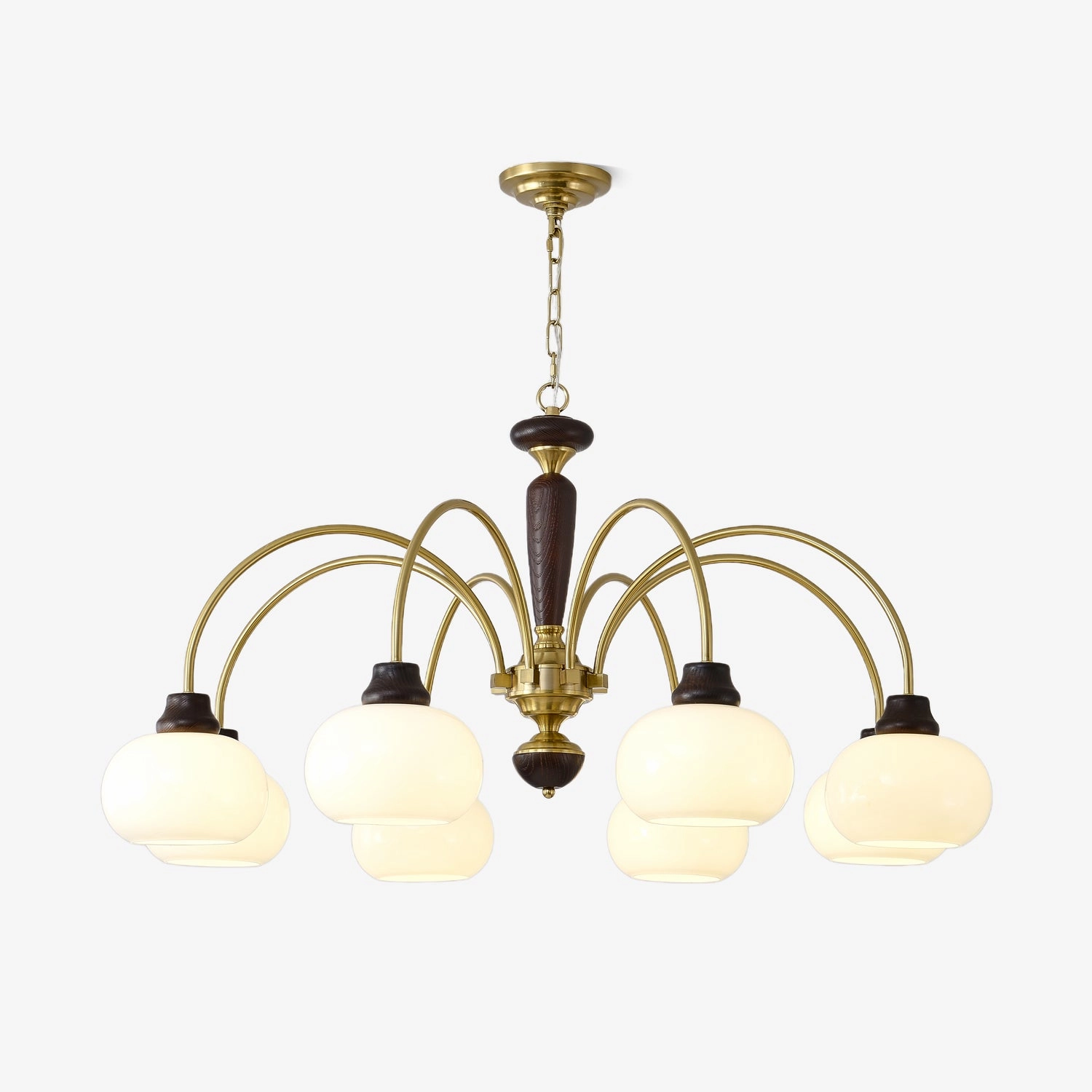 Arched Globe Chandelier minimalist reading light