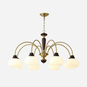 Arched Globe Chandelier minimalist reading light