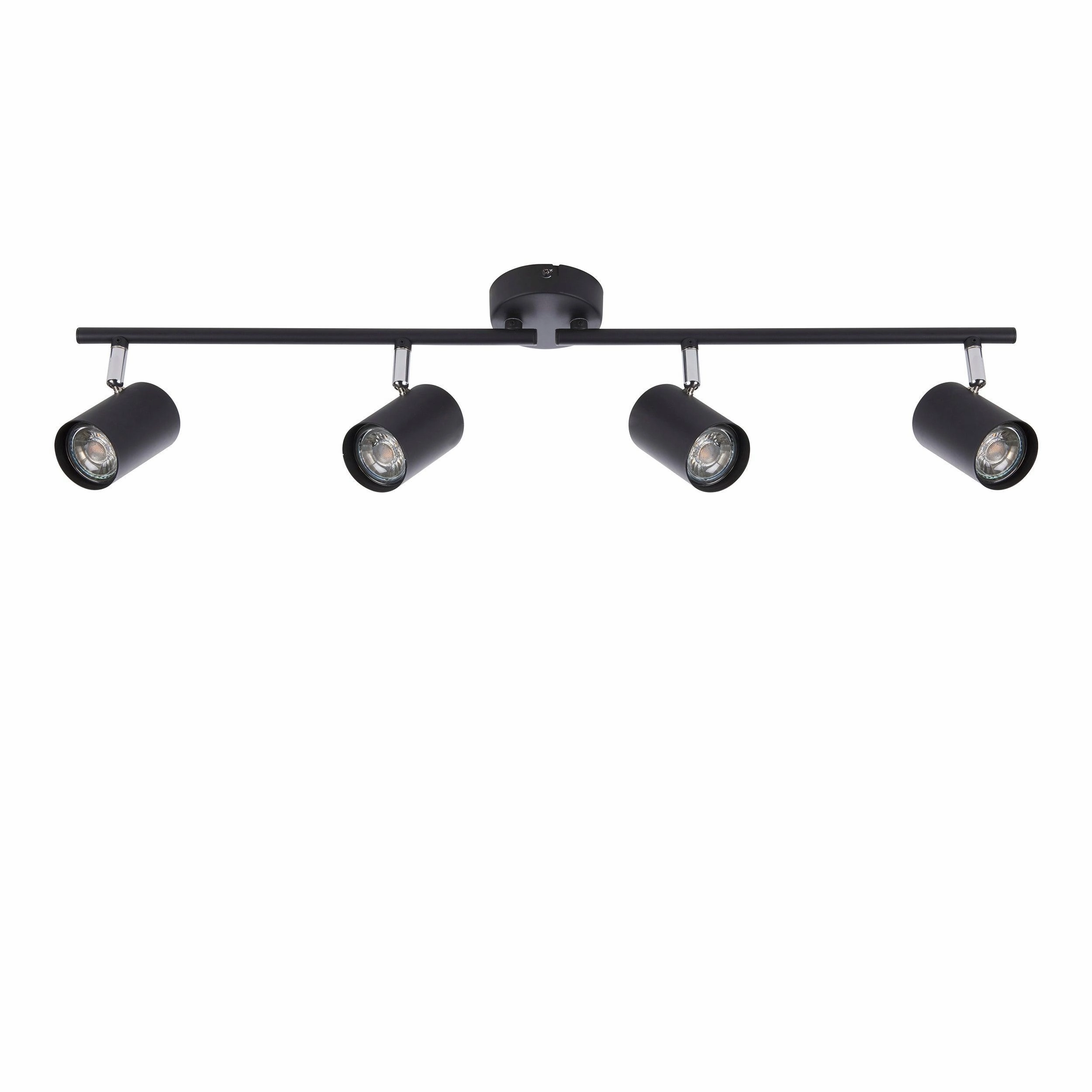 Arezzo 4 Light Black Bar Spotlight 35W