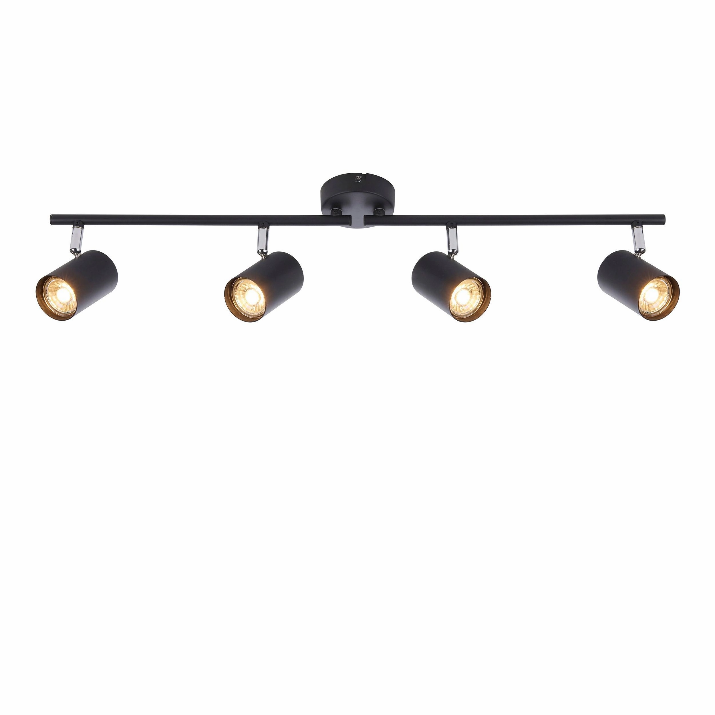 Arezzo 4 Light Black Bar Spotlight 35W tall arc lamp for living room