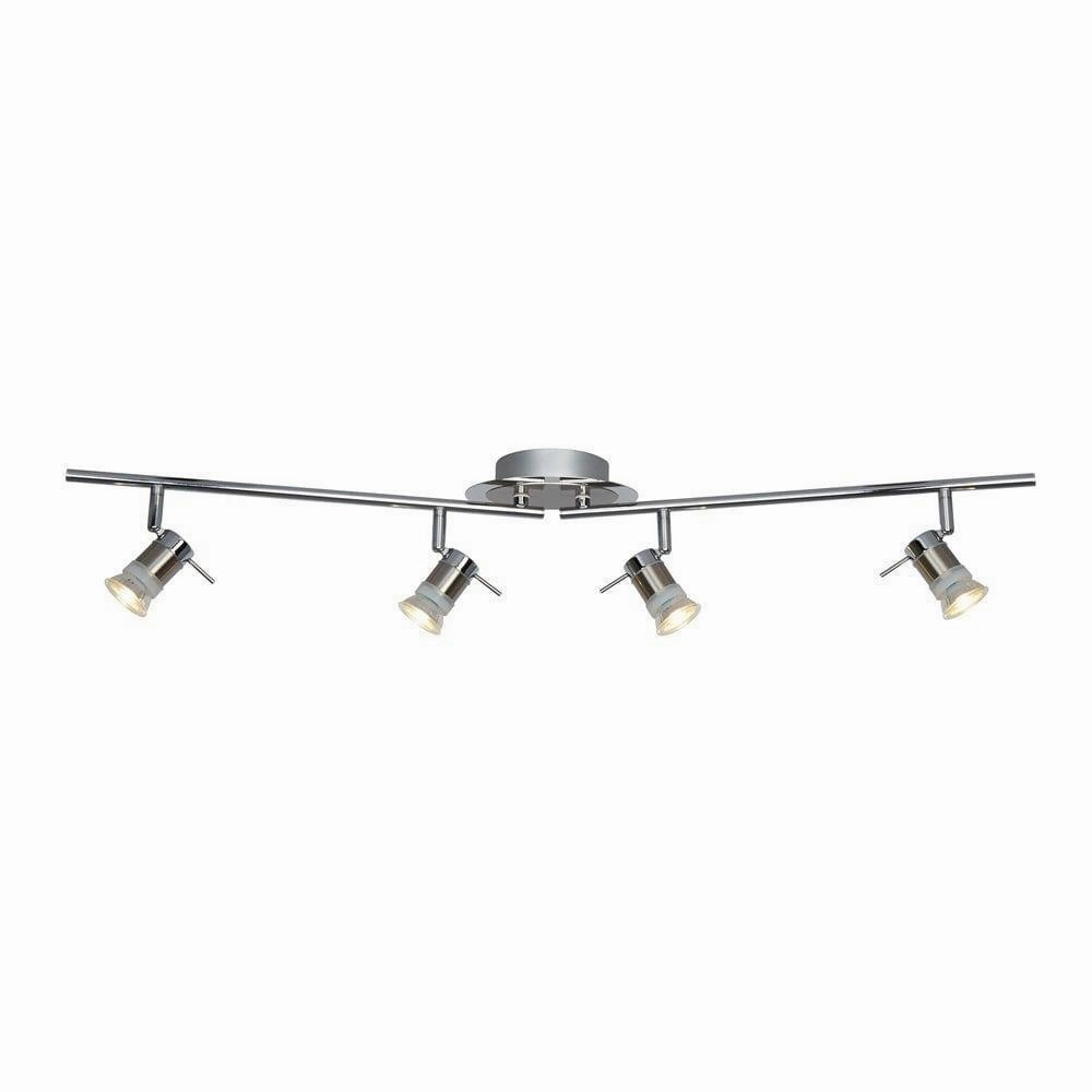 Aries Polished Chrome 4 Light Adjustable Ceiling Spotlights tall arc lamp for living room