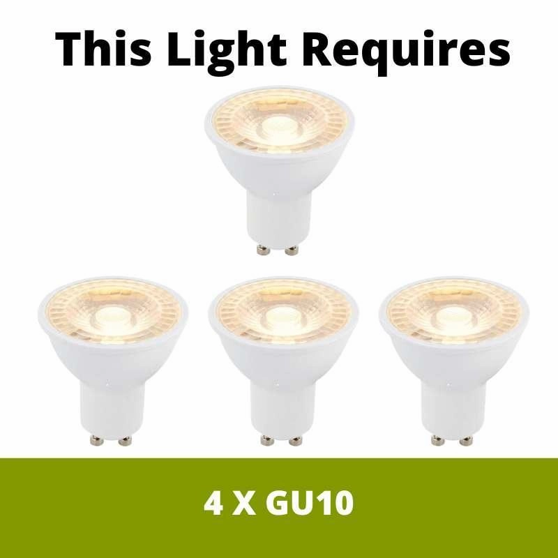 Aries Polished Chrome 4 Light Adjustable Ceiling Spotlights