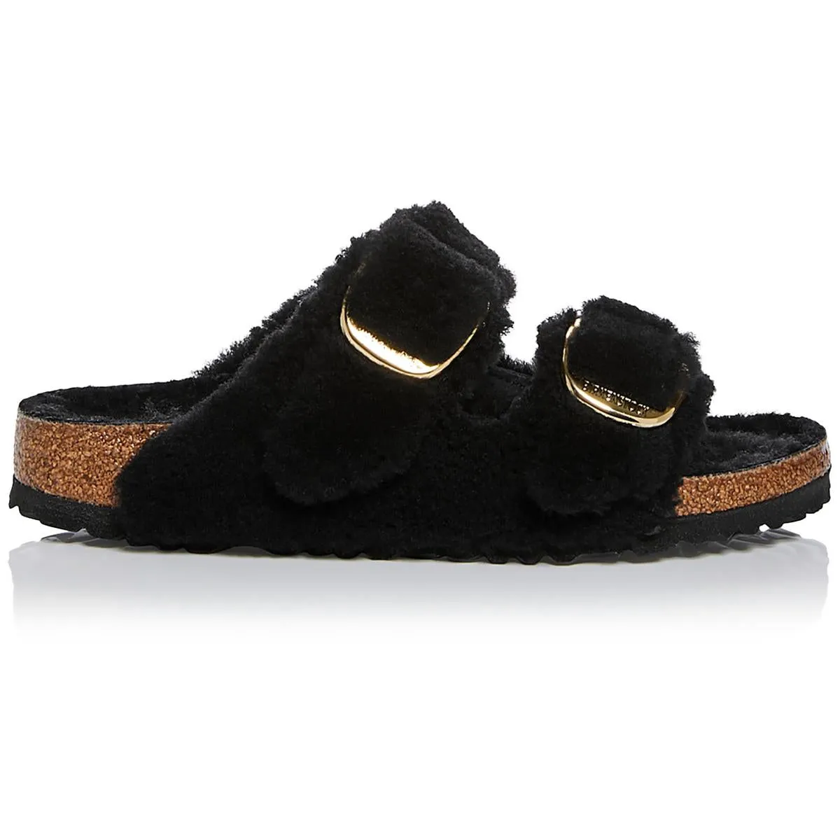 Arizona Big Buckle Tedy Rivet Logo Womens Leather Footbed Slide Sandals