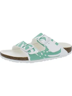 Arizona BS Womens Faux Leahter Printed Slide Sandals