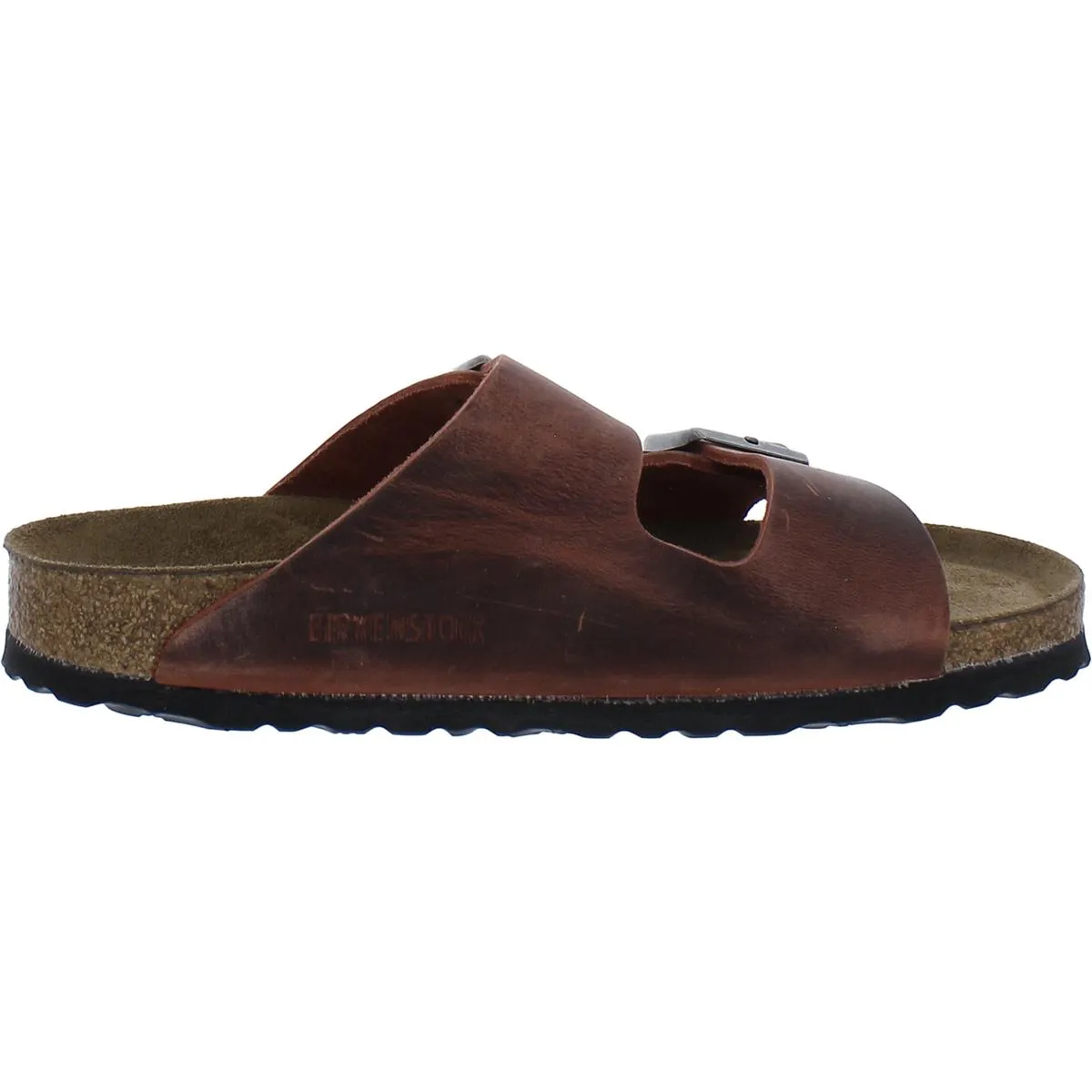 Arizona BS Womens Leather Footbed Slide Sandals