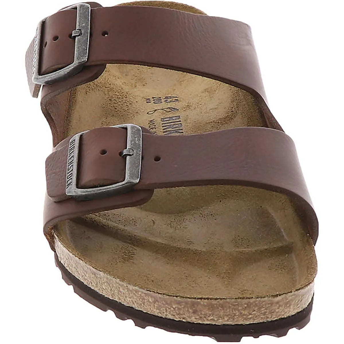 Arizona BS Womens Leather Footbed Slide Sandals