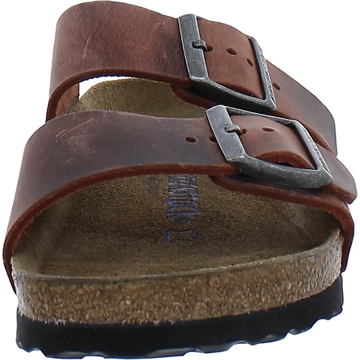Arizona BS Womens Leather Footbed Slide Sandals