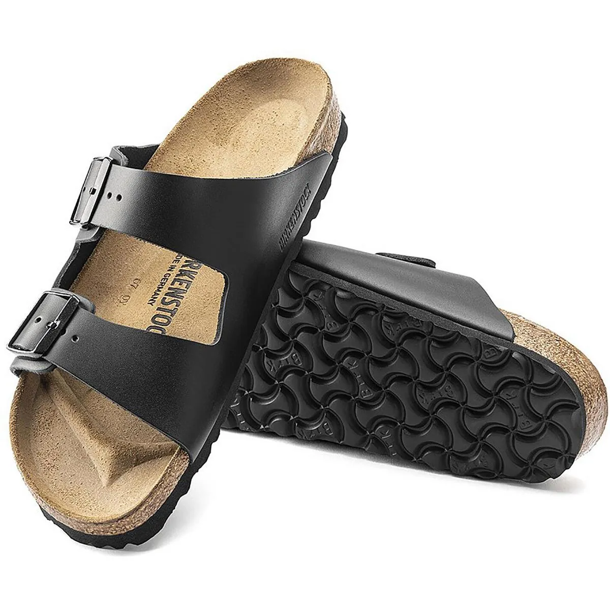 Arizona BS Womens Leather Slip On Footbed Sandals