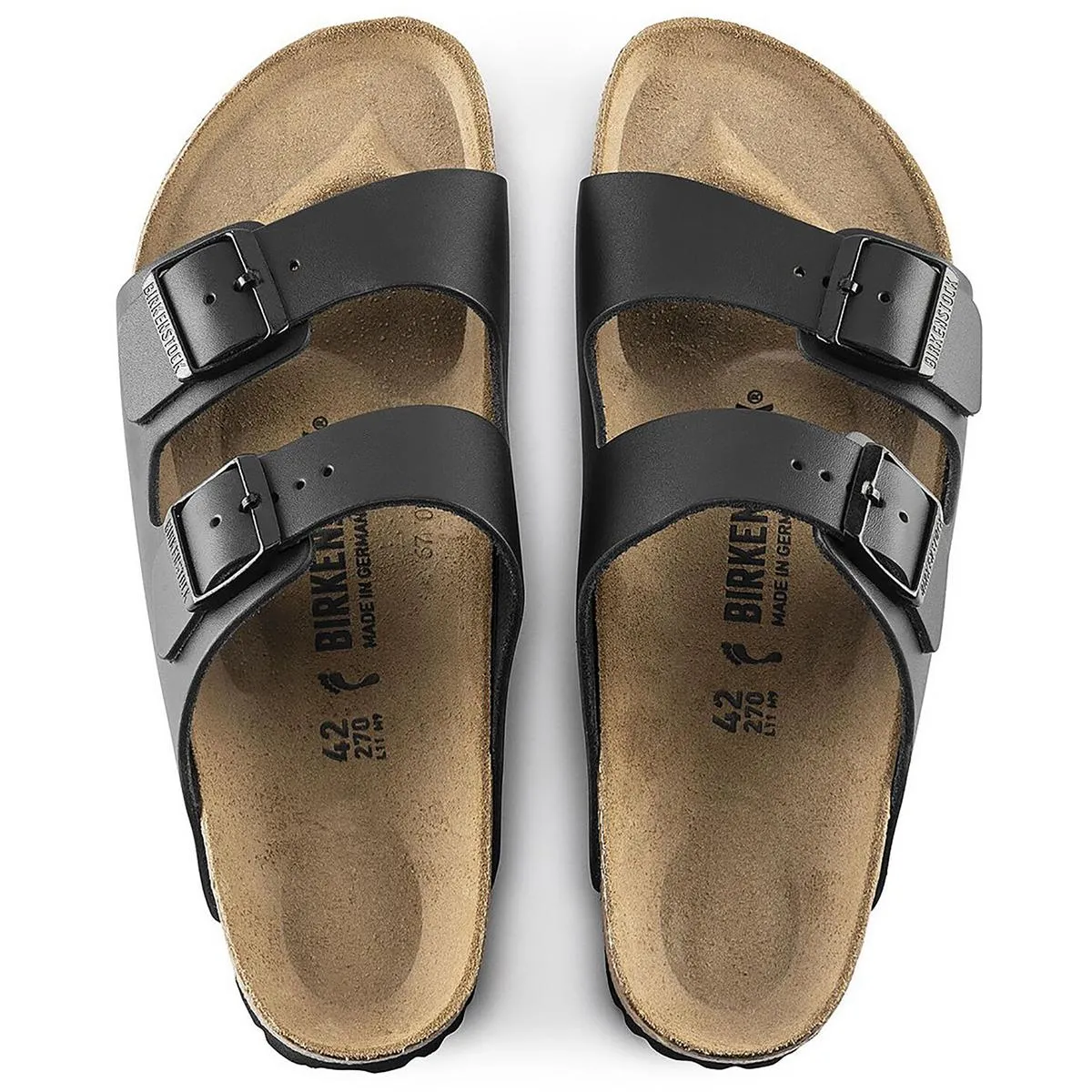 Arizona BS Womens Leather Slip On Footbed Sandals