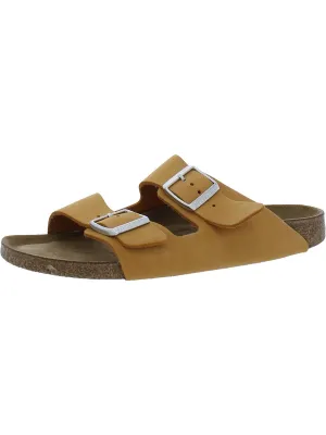 Arizona BS Womens Nubuck Leather Slip On Slide Sandals