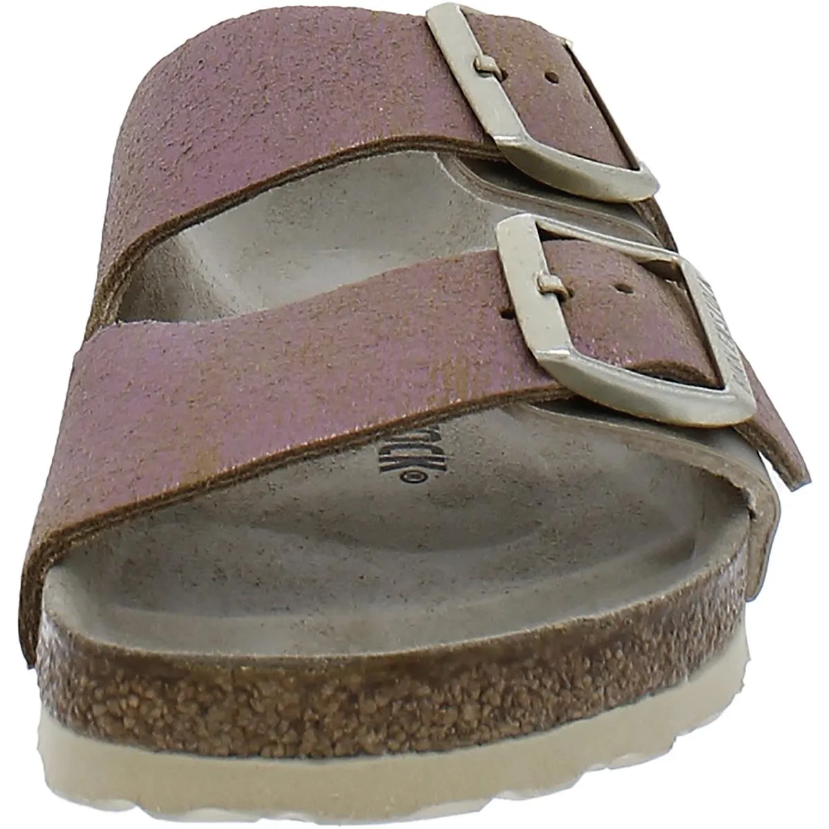 Arizona BS Womens Suede Two Tone Slide Sandals
