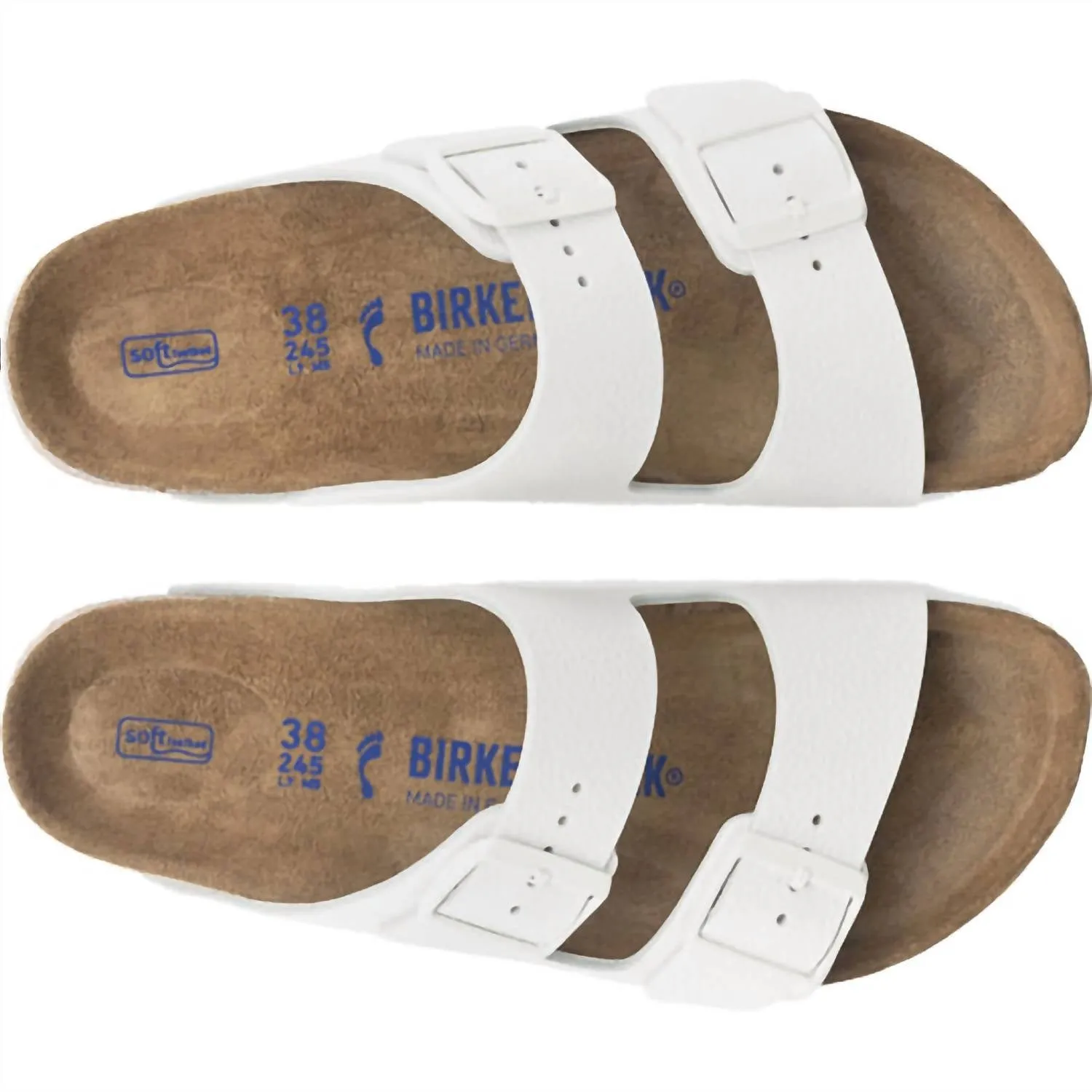 Arizona Narrow Sandal In White Leather