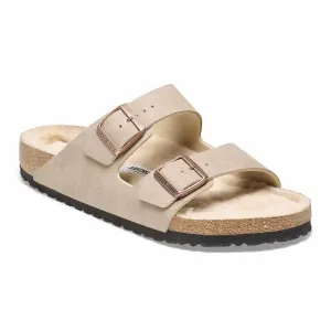 Arizona Shearling Sandals - Narrow In Desert Dust Taupe
