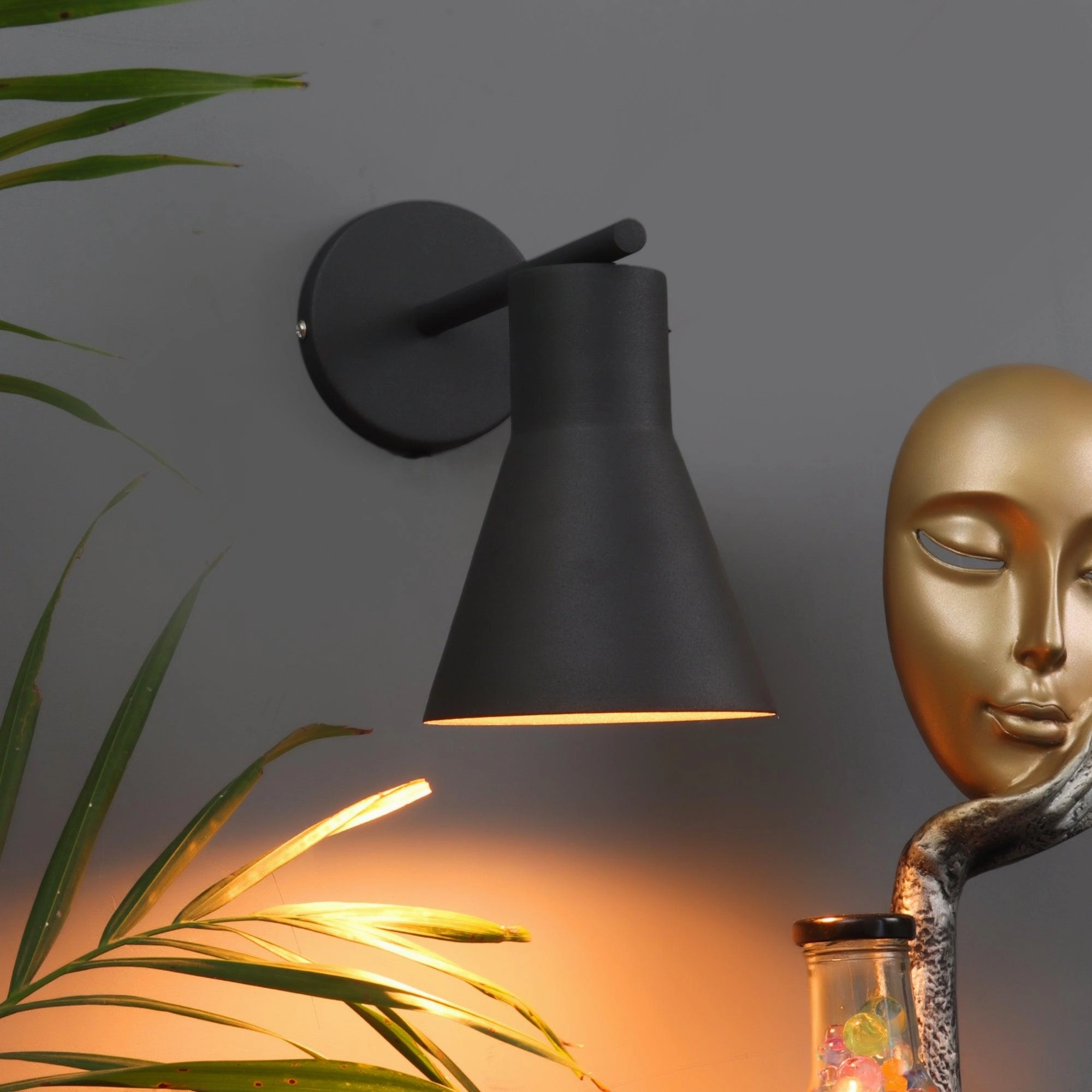 Art Deco Grey Metal Wall Light By SS Lightings