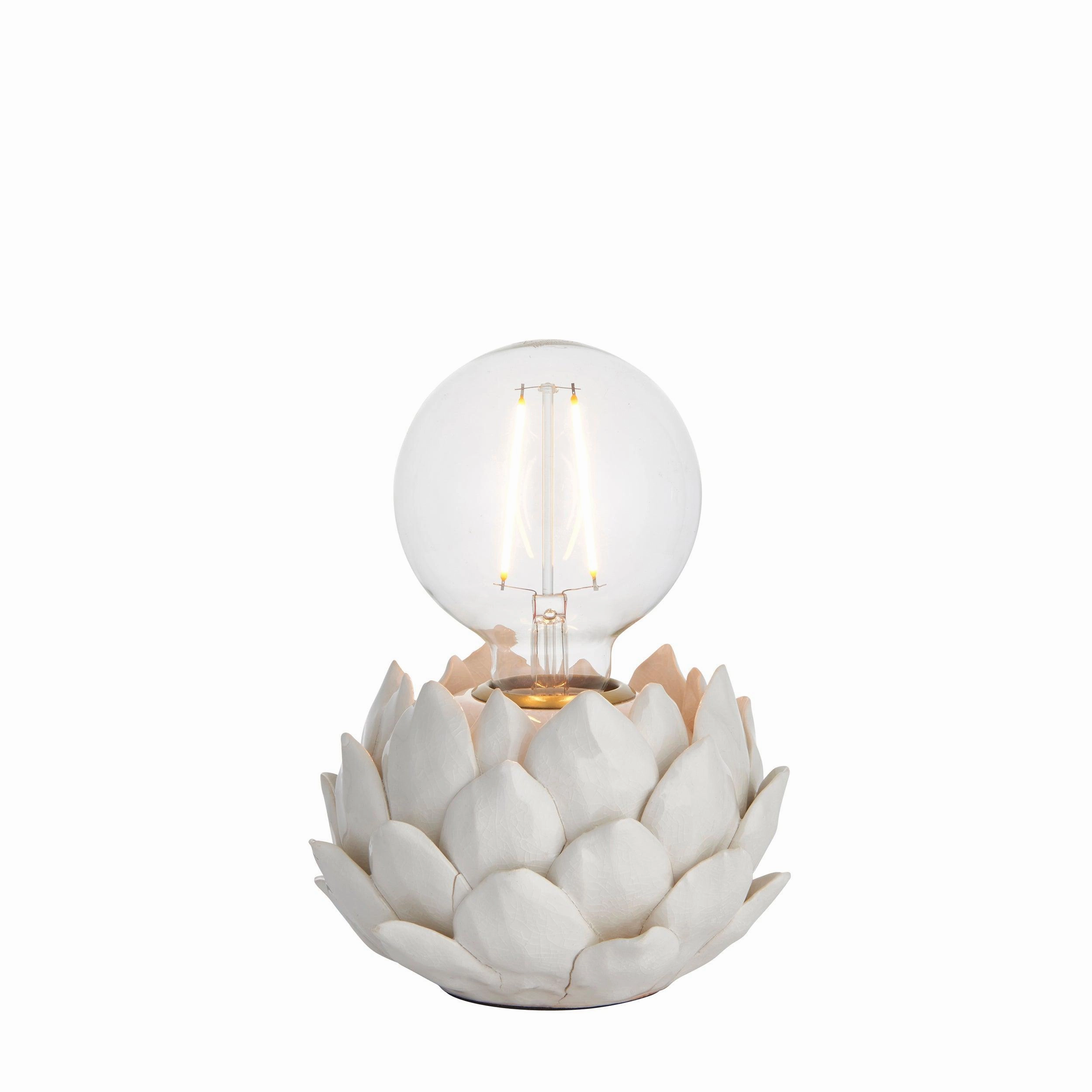 Artichoke Beige Ceramic Table Lamp