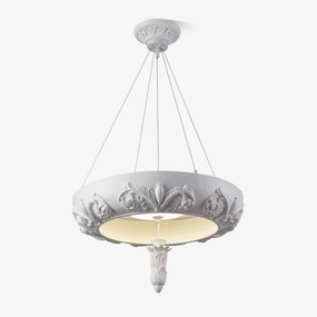 Artistic Carved Chandelier minimalist reading light