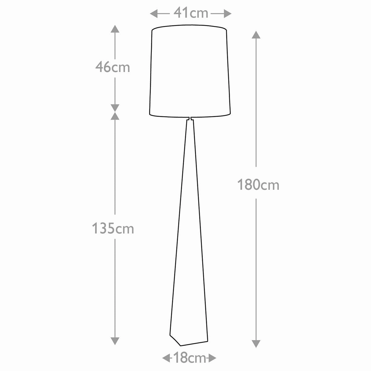 Ascent 1 Light Black Modern Floor Lamp