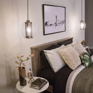 Asher Pewter Mini Ceiling Pendant Light flush mount ceiling fixture