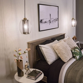 Asher Pewter Mini Ceiling Pendant Light sleek LED ceiling lamp