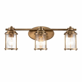 Ashland Bay 3 Light Brass Bathroom Wall Light vintage desk lamp