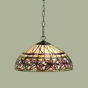 Ashtead Medium Tiffany Ceiling Light - Single bulb fitting recessed ceiling spot lamp