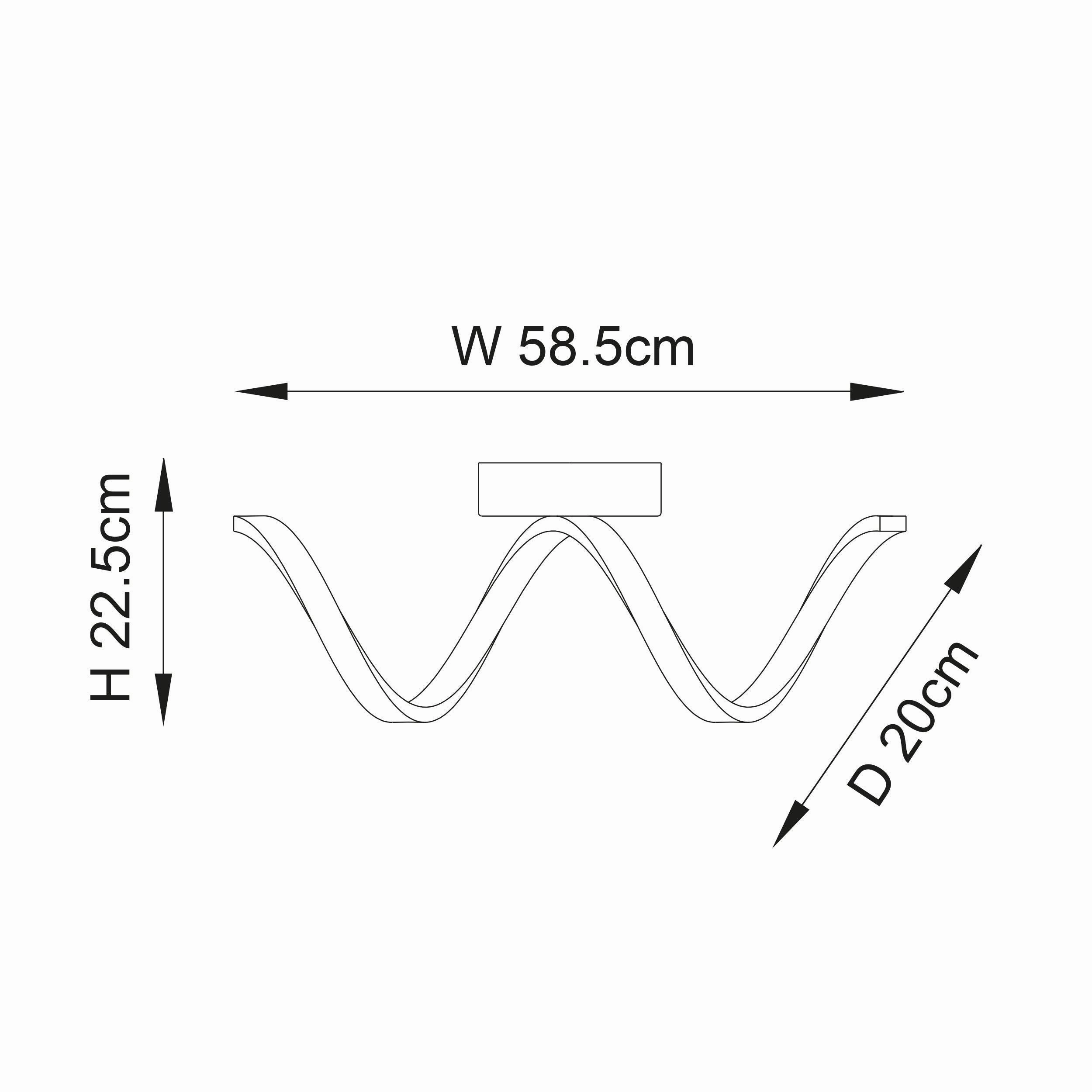 Astral Chrome LED Bathroom Semi Flush Ceiling Light