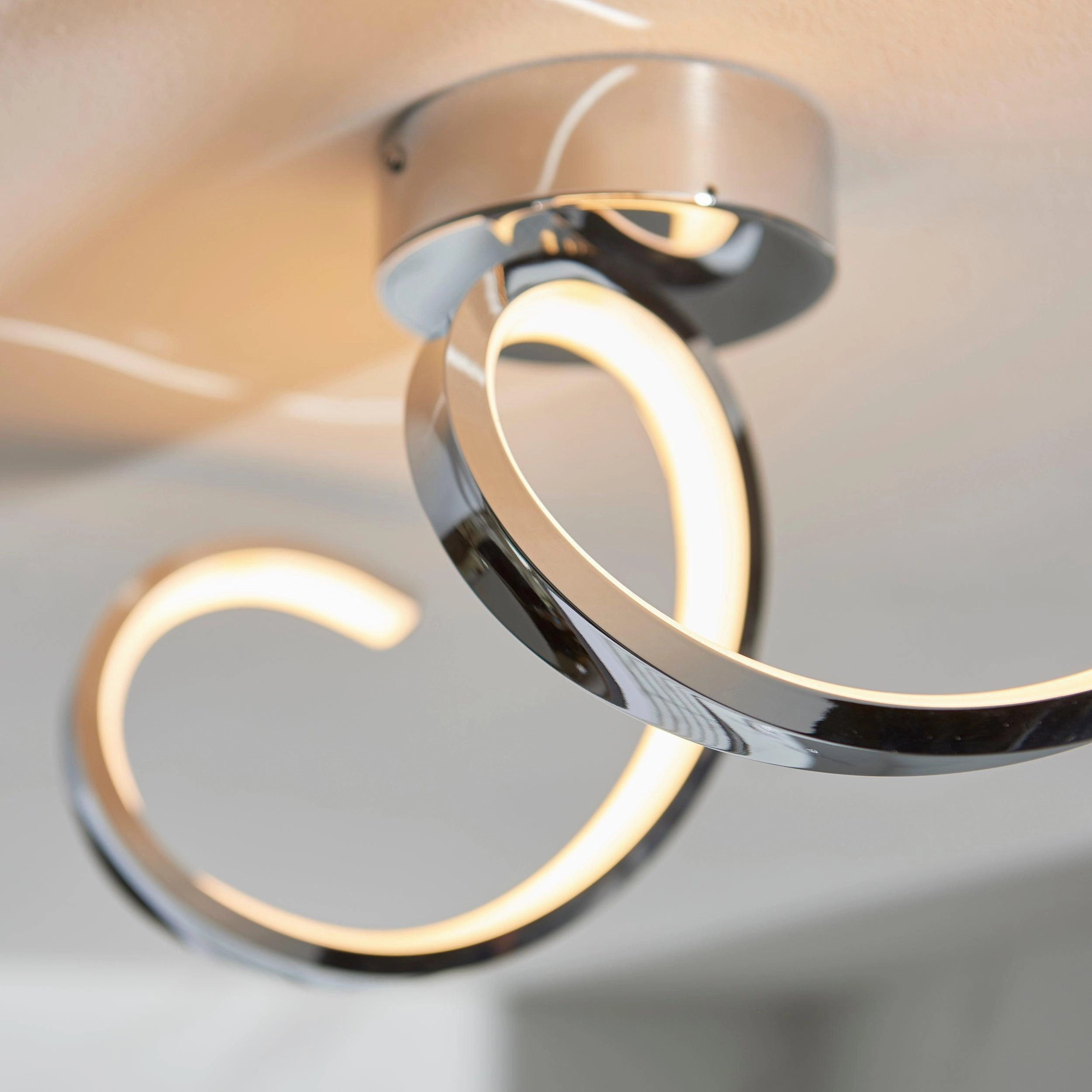 Astral Chrome LED Bathroom Semi Flush Ceiling Light