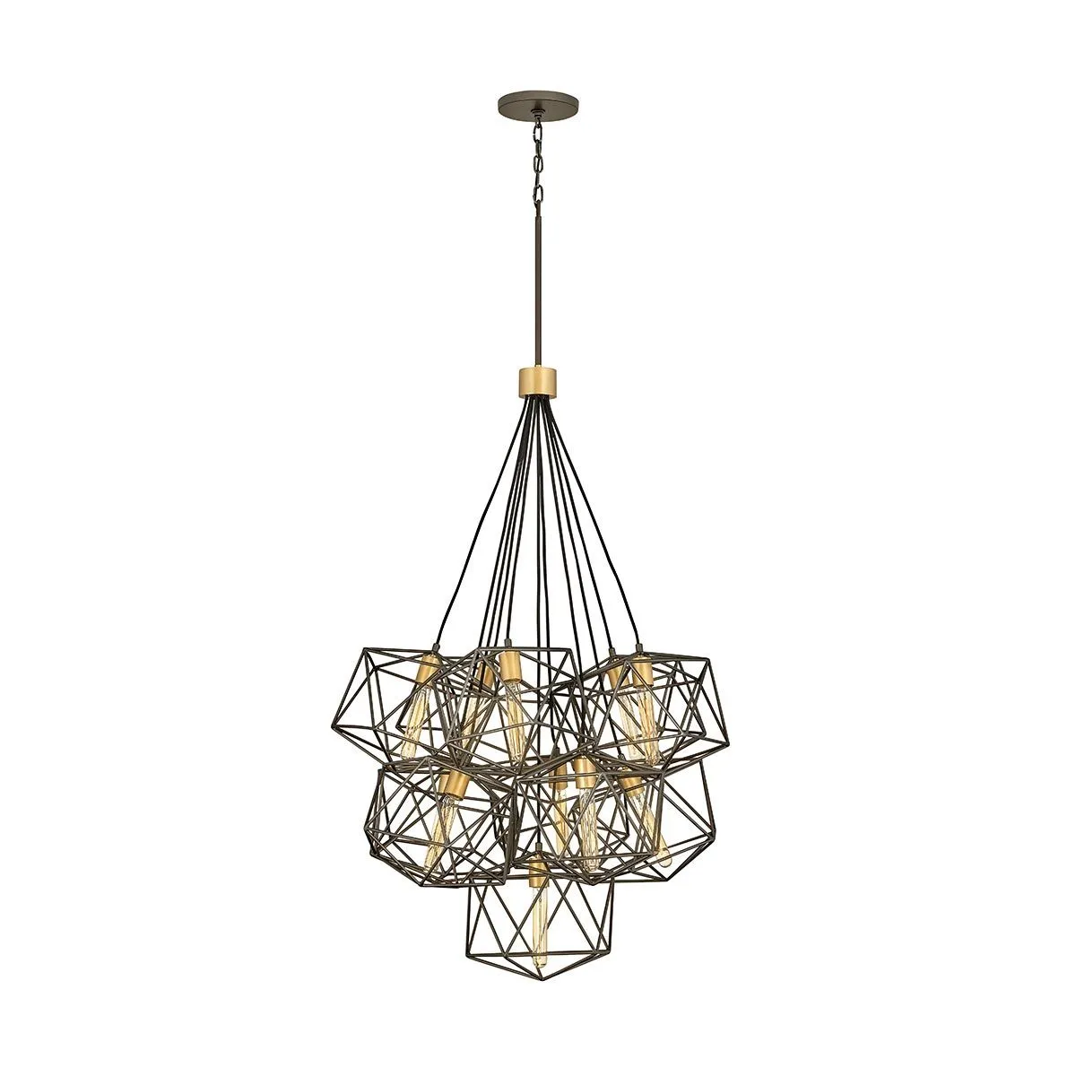 Astrid 11 Light Black Pendant Cluster flush mount ceiling fixture