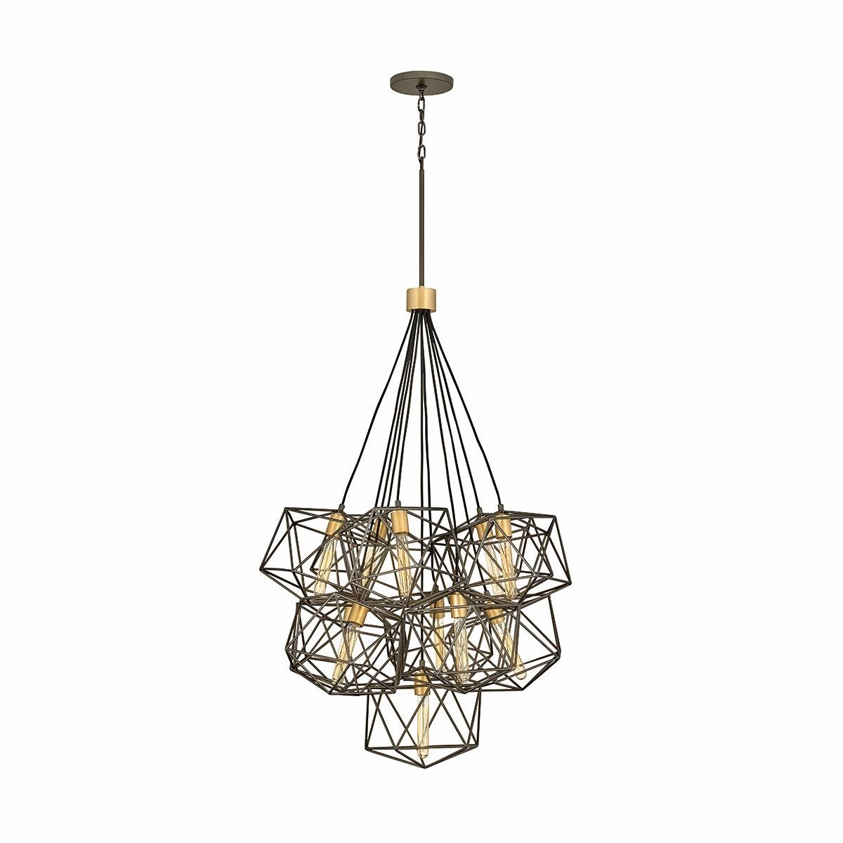 Astrid 11 Light Black Pendant Cluster sleek LED ceiling lamp