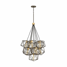 Astrid 11 Light Black Pendant Cluster sleek LED ceiling lamp