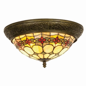 Atlantic Tiffany Flush Ceiling Light - Tiffany Lighting Direct recessed ceiling spot lamp