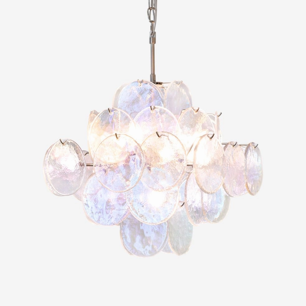 Aurelia Iridescent Murano Chandelier minimalist reading light