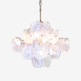Aurelia Iridescent Murano Chandelier minimalist reading light
