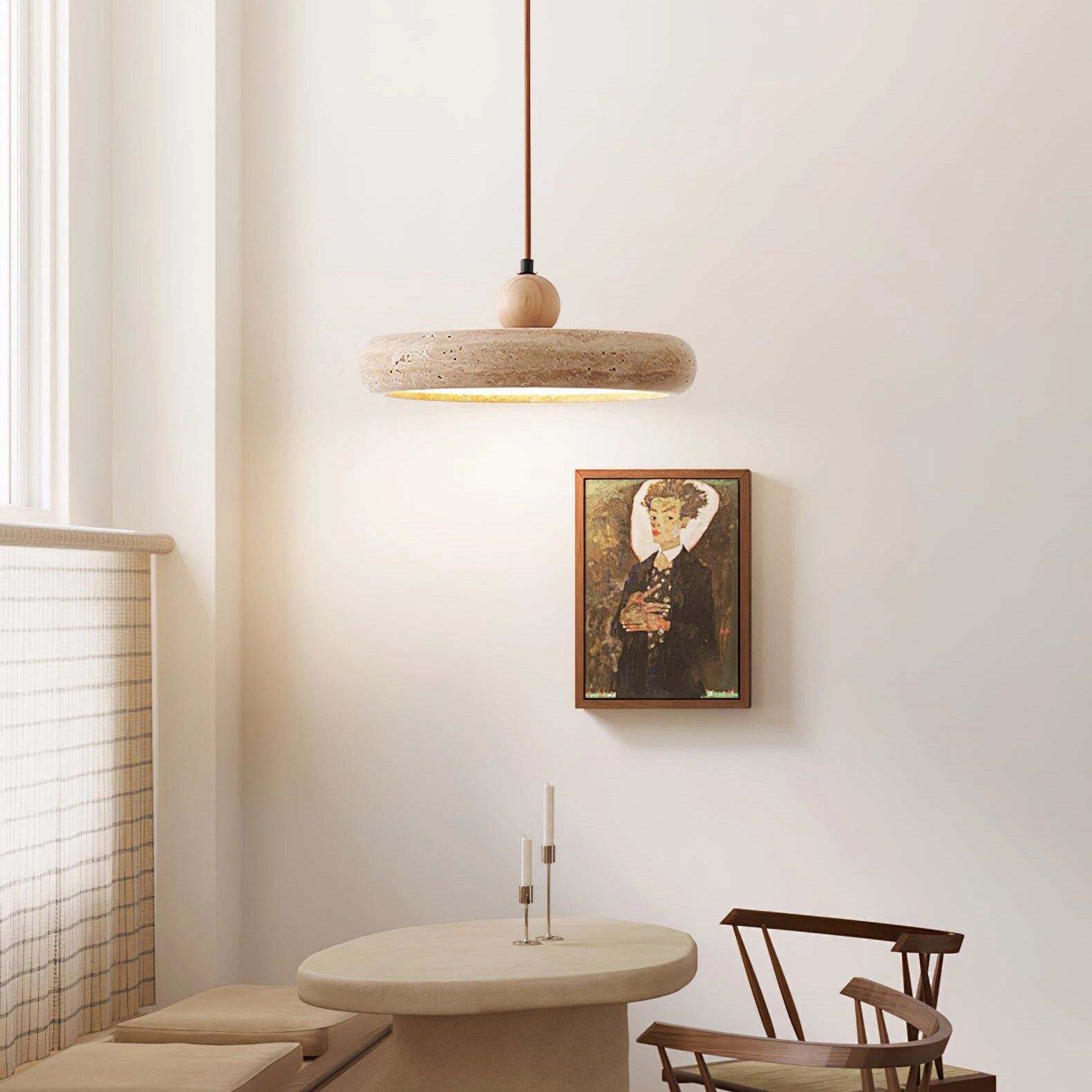 Aurelio Travertine Pendant Light