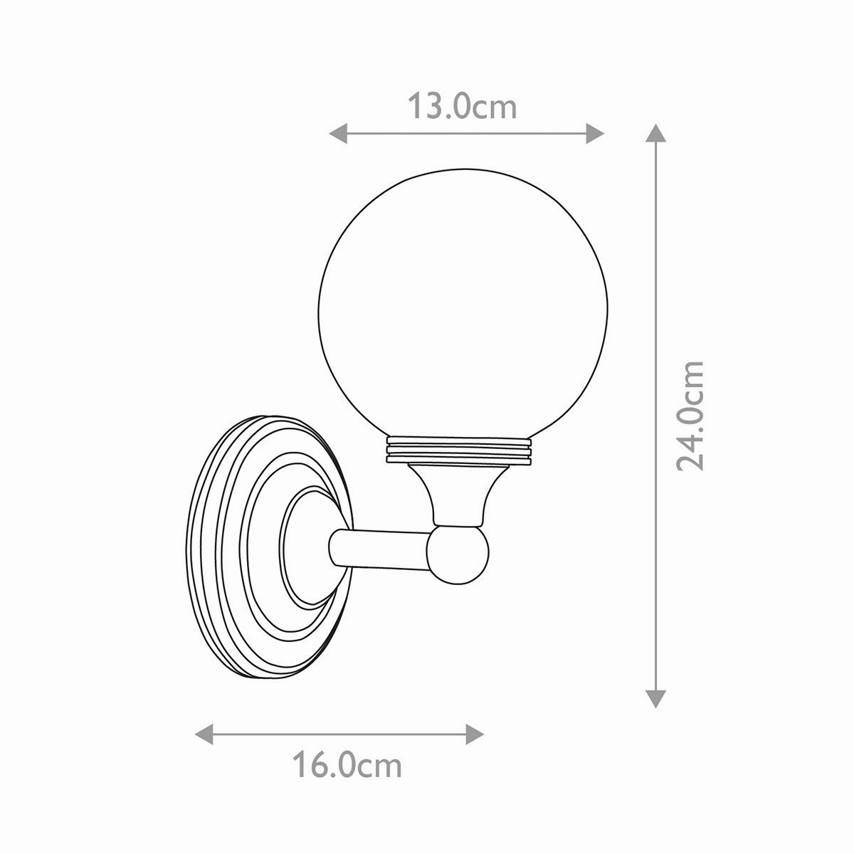 Austen 1 Light Chrome Bathroom Wall Light