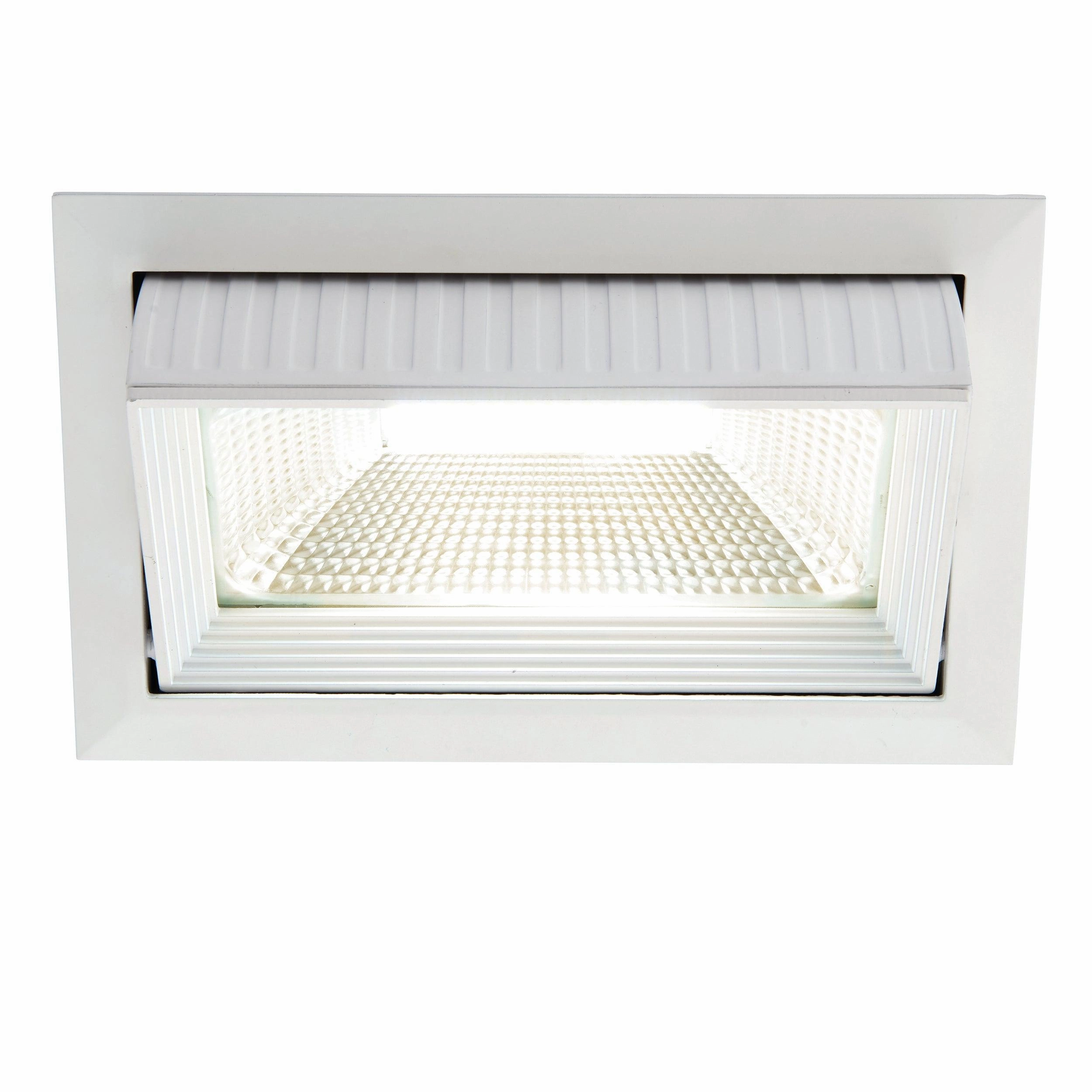 Axial Rectangular White Adjustable Recessed Downlight 35W