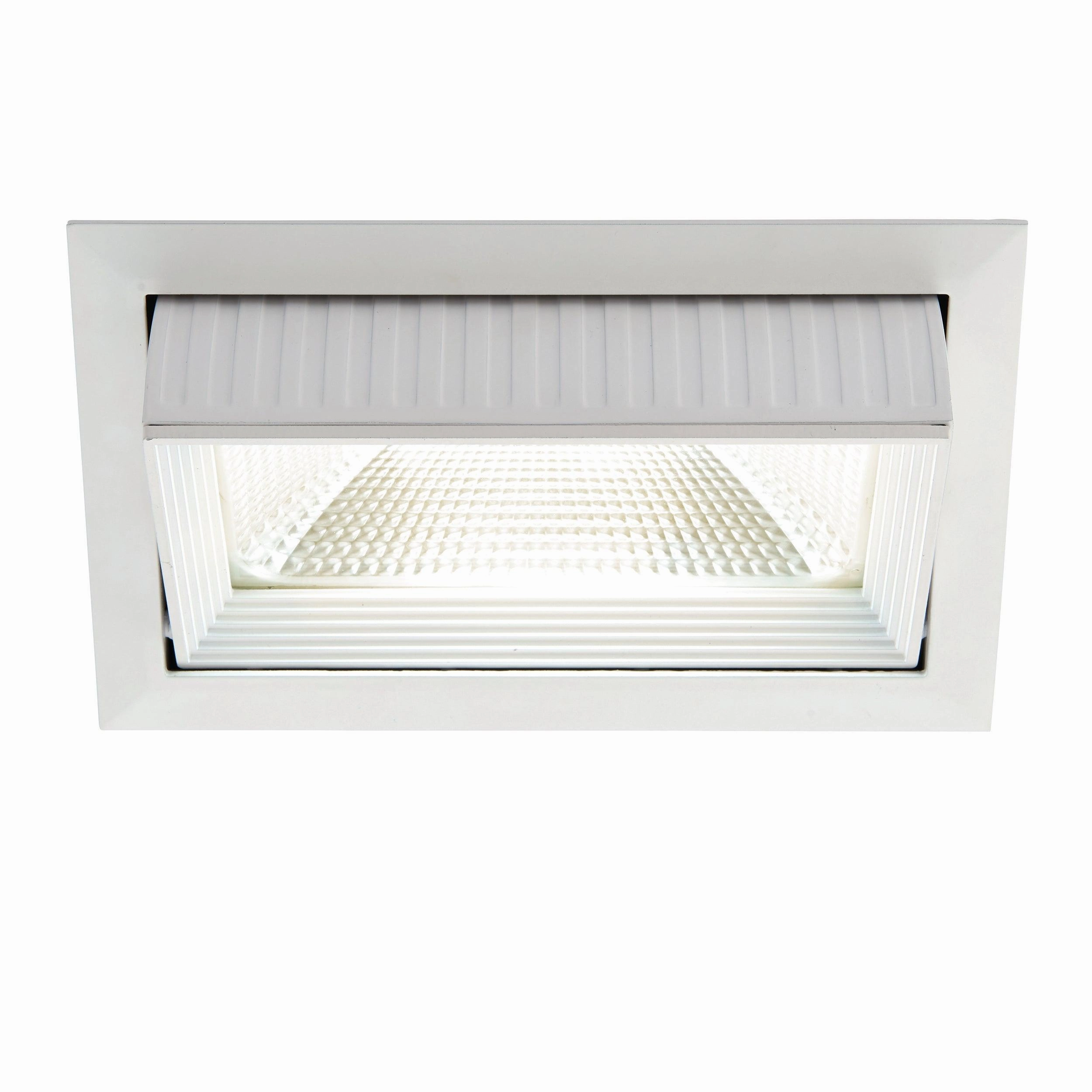 Axial Rectangular White Adjustable Recessed Downlight 35W