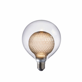 Aylo Grey Decorative Double Globe 3w LED E27 Light Bulb contemporary ceiling fixture