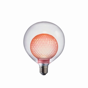 Aylo Pink Decorative Double Globe 3w E27 LED Light Bulb contemporary ceiling fixture