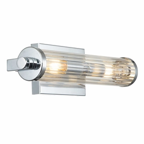 Azores Double Polished Chrome Bathroom Wall Light vintage desk lamp