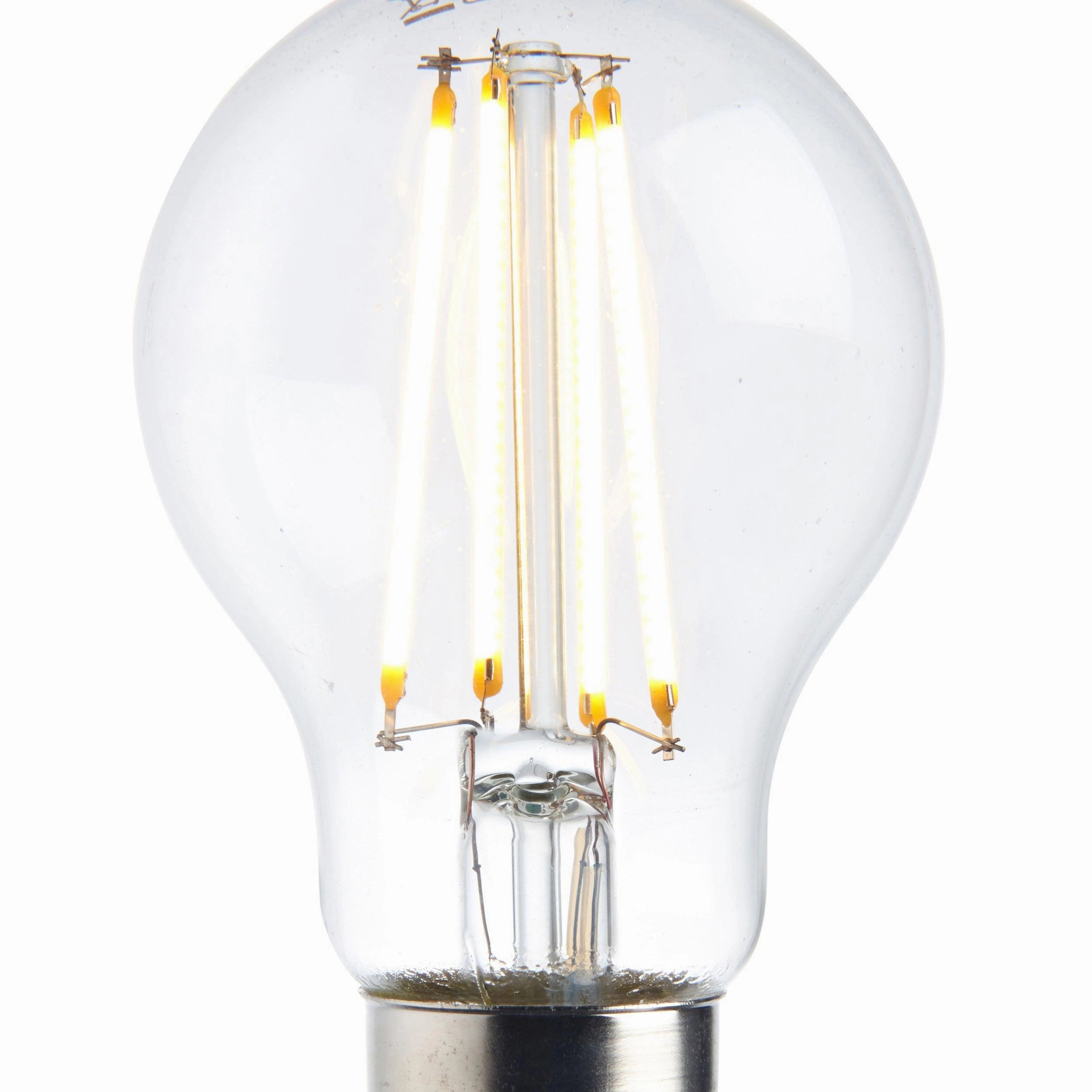 B22 Warm White LED filament Lamp Bulb GLS Dimmable 8W