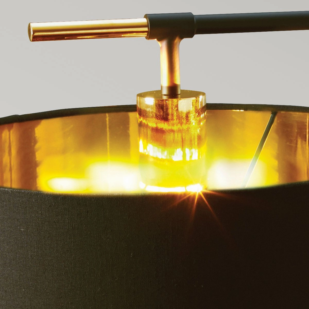 Balance 1 Light Black & Brass Table Lamp