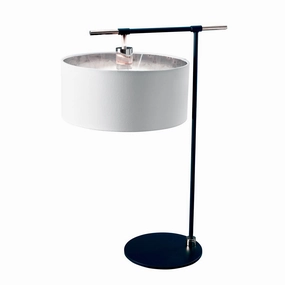 Balance 1 Light Black & Nickel Table Lamp energy-saving LED light