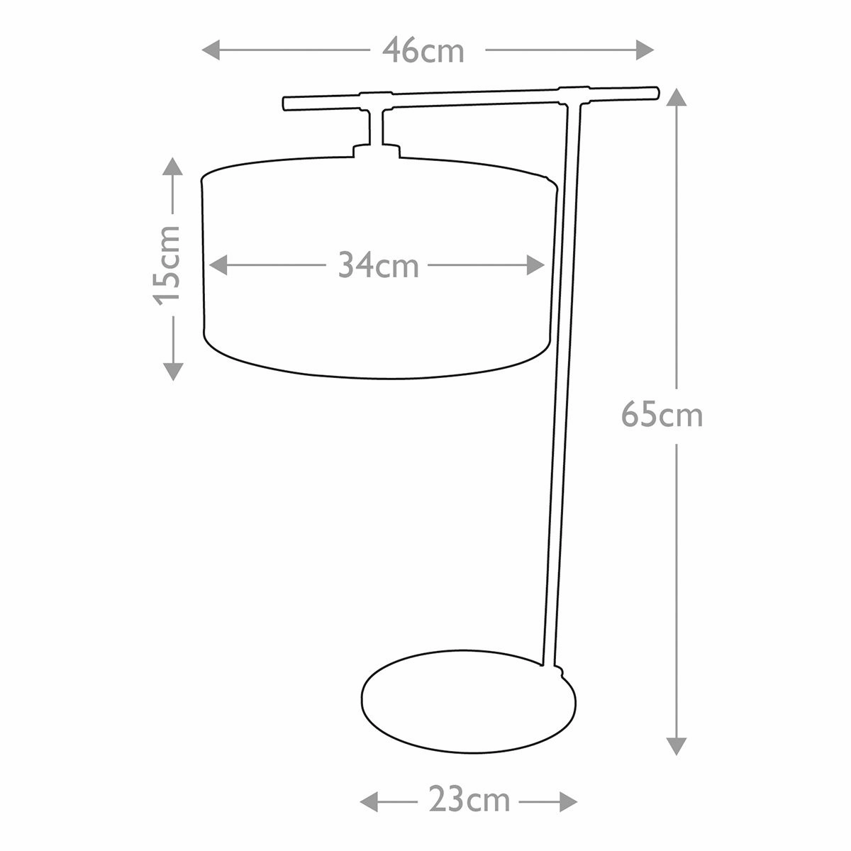 Balance 1 Light Black & Nickel Table Lamp